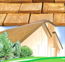 tegola romana in legno  IB SAS LA TUILE DE BOIS "SOVECO"