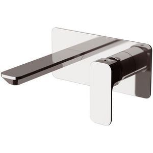 miscelatore per lavabo / da parete / in metallo cromato / da bagno
