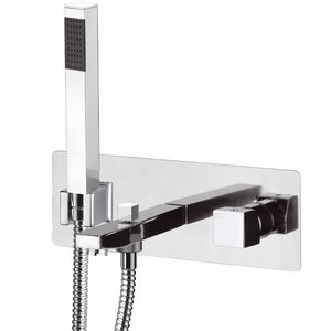 miscelatore da vasca / da parete / in ottone cromato / da bagno