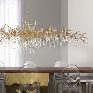 lampada a sospensione / design originale / in metallo / in vetro