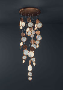 lampadario moderno / in vetro / in bronzo / LED