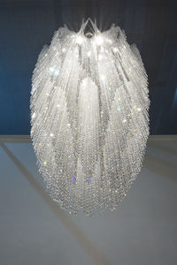 lampadario moderno / in cristallo / in acciaio inossidabile / LED