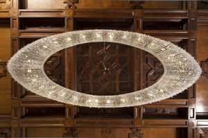 lampadario moderno / in cristallo / fatto a mano