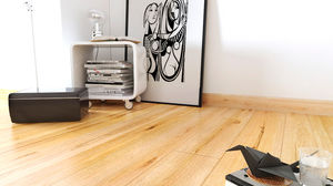 pavimento laminato in hickory / da incollare / per uso residenziale