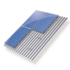 sistema di montaggio per tetti in lamiera ondulata / integrato all'edificio / per applicazioni fotovoltaiche