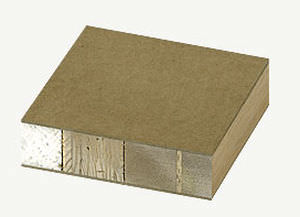 pannello sandwich per arredamento di interni / per porta / rivestimento in pannelli di fibra di legno / anima in polistirene