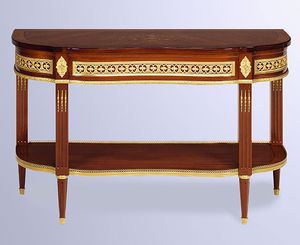 consolle in stile Luigi XVI / in legno / a mezzaluna / professionale