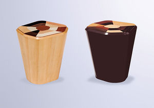 sgabello da bar moderno / in noce / in legno di rosa / contract