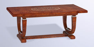 tavolo art deco / impiallacciato in legno / rettangolare / professionale