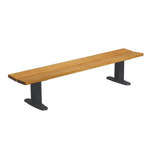 panca pubblica / moderna / in legno / in acciaio galvanizzato