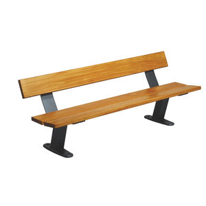panca pubblica / moderna / in legno / in acciaio galvanizzato