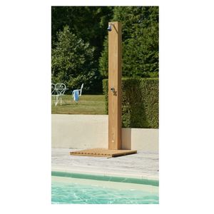 doccia da giardino solare / in iroko / per uso residenziale