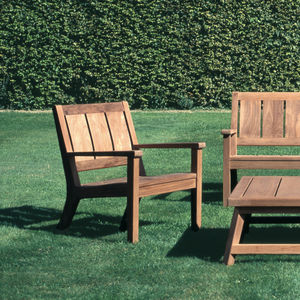poltrona moderna / in teak / da giardino