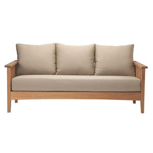 divano moderno / da giardino / in teak / 3 posti