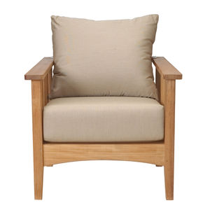 poltrona moderna / in teak / da giardino