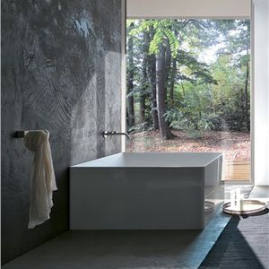 vasca da bagno da appoggio / quadrata / in composito