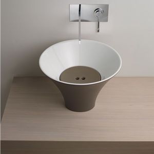 lavabo da appoggio / in ceramica / classico