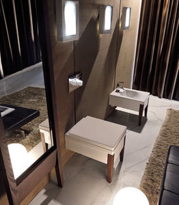 specchio da terra / moderno / rettangolare / in legno