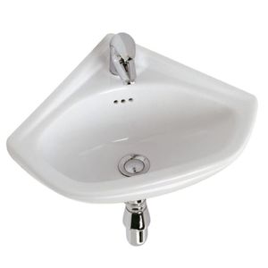 lavabo sospeso / d'angolo / in ceramica / moderno