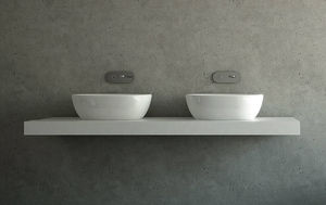 lavabo da appoggio / tondo / moderno