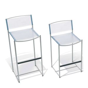 sedia alta moderna / in acciaio / in PVC