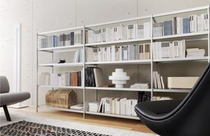 libreria alta / modulabile / moderna / in alluminio