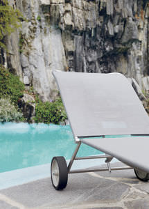 chaise longue moderna / in rete / in acciaio inossidabile / in PVC