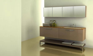 mobile lavabo in legno / sospeso / moderno / laccato