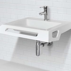 lavabo sospeso / rettangolare / in Solid Surface / moderno