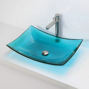 lavabo da appoggio / rettangolare / in resina / moderno