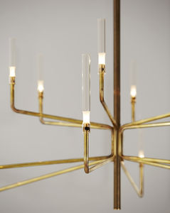 lampadario moderno / in cristallo / in Pyrex® / in ottone