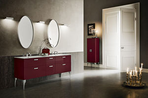 mobile lavabo doppio / da appoggio / in MDF / classico