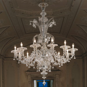 lampadario classico / in vetro / alogeno / fatto a mano