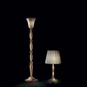lampada da terra / classica / in vetro / alogena