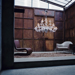 lampadario classico / in vetro / alogeno / contract