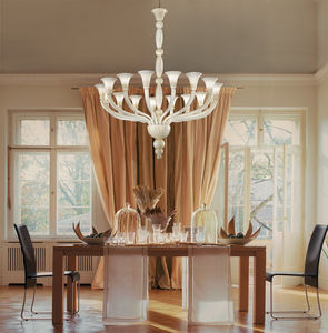 lampadario classico / in vetro / alogeno / contract