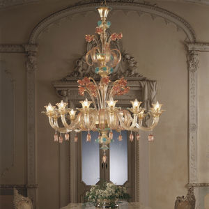 lampadario classico / in vetro / alogeno / contract