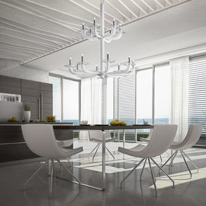lampadario classico / in vetro / in cromo / alogeno