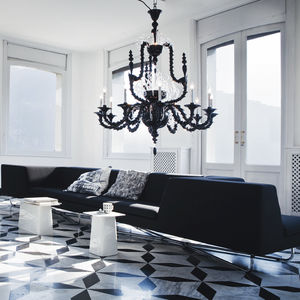 lampadario classico / in vetro / LED / alogeno