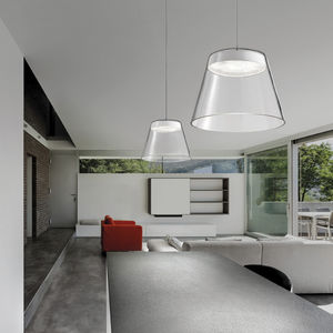 lampada a sospensione / moderna / in metallo laccato / in vetro