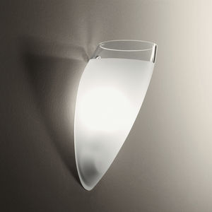 applique moderna / in metallo laccato / in vetro / a lampada fluorescente