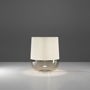 lampada da tavolo / moderna / in metallo cromato / in vetro
