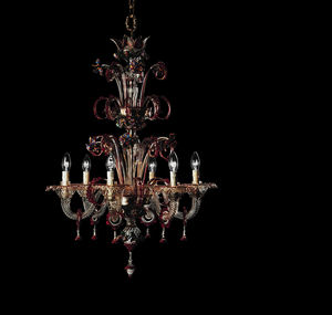 lampadario classico / in vetro di Murano / alogeno / fatto a mano