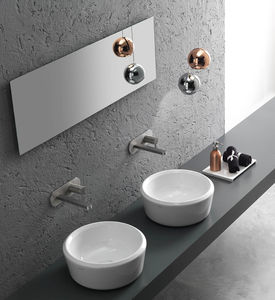 lavabo da appoggio / rotondo / in ceramica / moderno