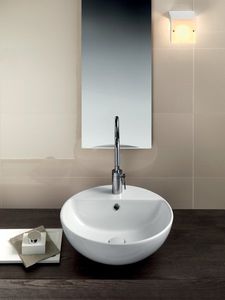 lavabo da appoggio / rotondo / in ceramica / moderno