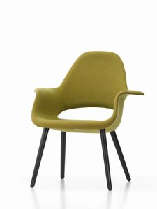 sedia da conferenza imbottito / con braccioli / in tessuto / di Charles Eames