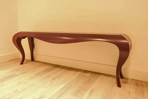 consolle design originale / in legno laccato / impiallacciata in legno / in legno tinto