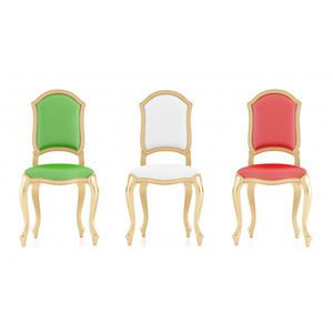 sedia in stile / in legno / imbottita