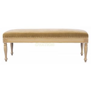 divanetto imbottito classico / in legno / da interno / bianco