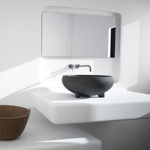 lavabo da appoggio / rotondo / in calcestruzzo / moderno
